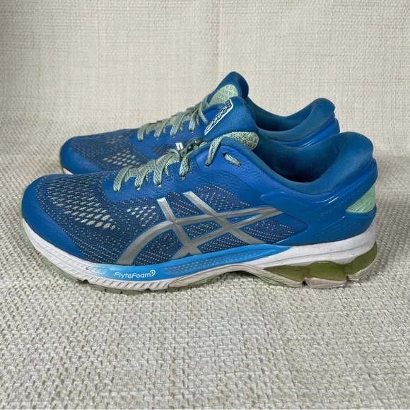 ASICS Gel Kayano 26 Running Shoes Flyte Foam Sneakers Womens Blue Size 10.5 - Picture 6 of 14
